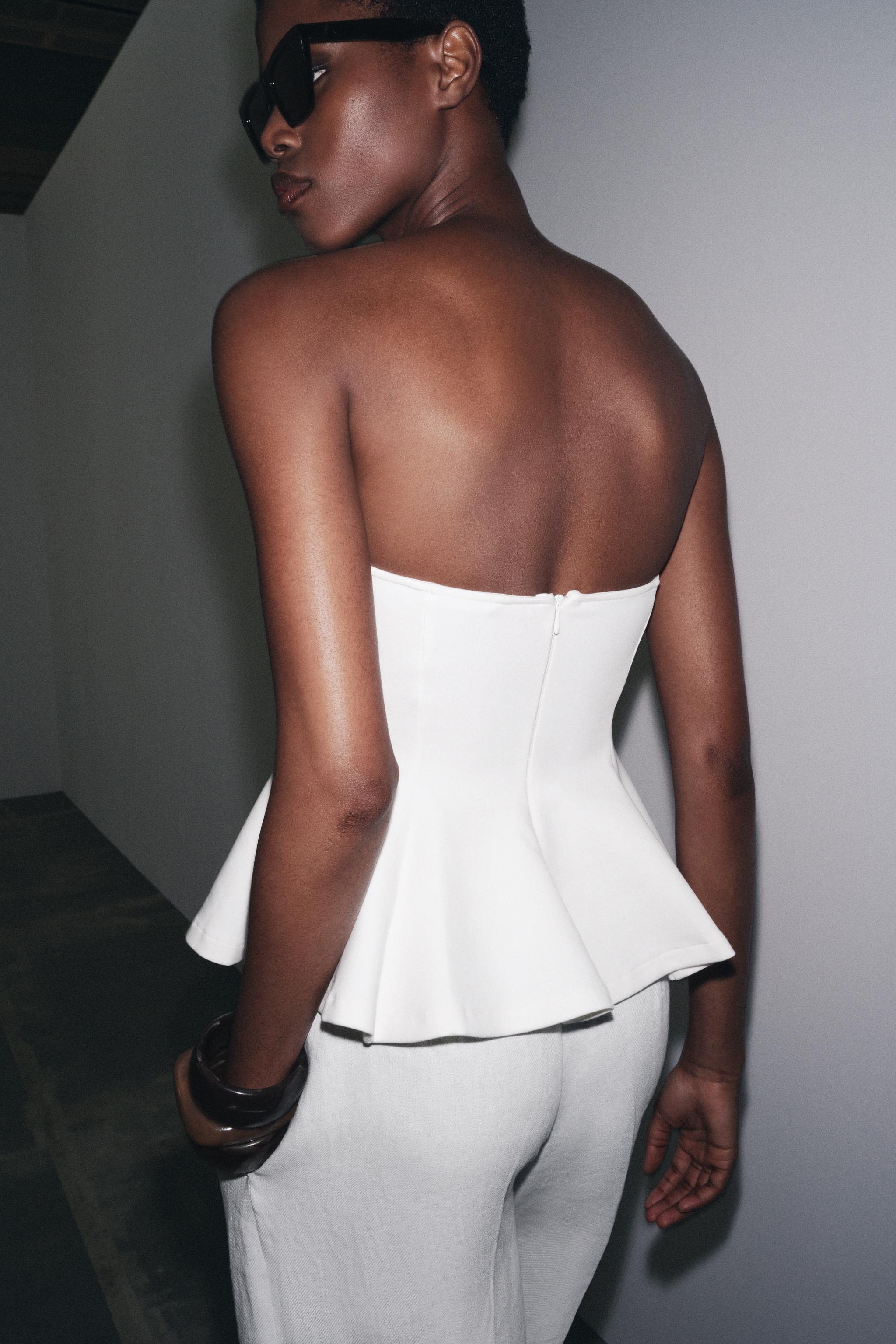 TOP INTERLOCK PÉPLUM