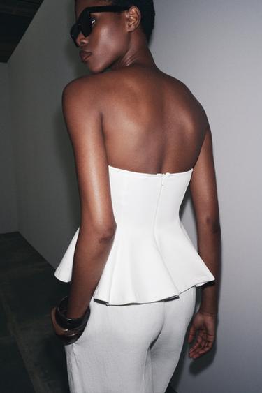 İNTERLOK PEPLUM TOP