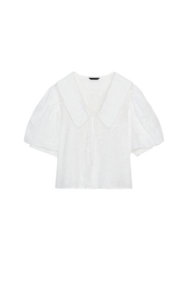 PETER PAN COLLAR BLOUSE - White by Zara