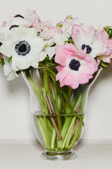 VASO DE VIDRO TRANSPARENTE ONDULADO - Transparente da Zara