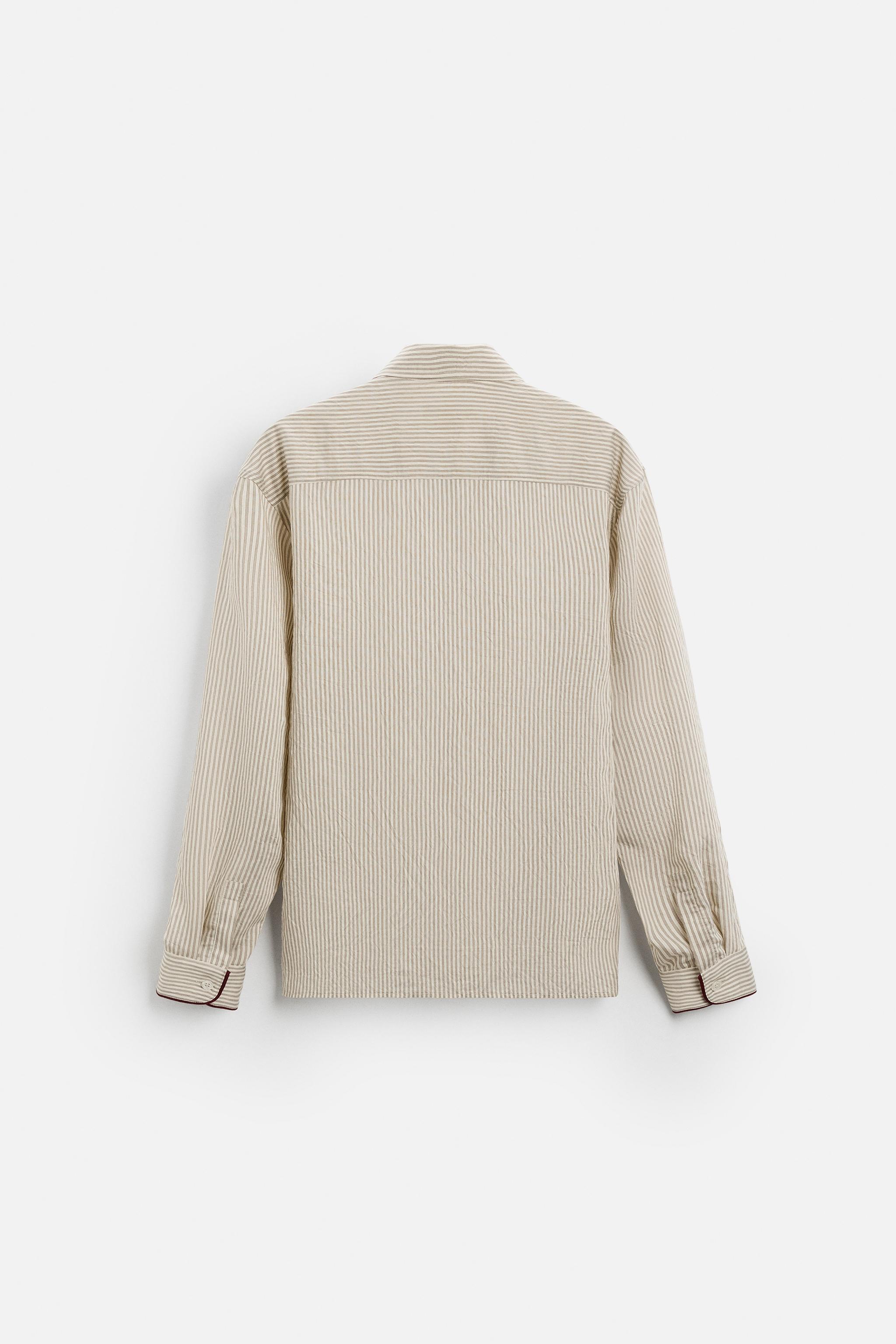 ☆ドイツ発*ZARA*新作*STRIPED 長袖Tシャツ/BEIGE☆ Tシャツ - レディース ヘビーウェイト | ZARA 日本