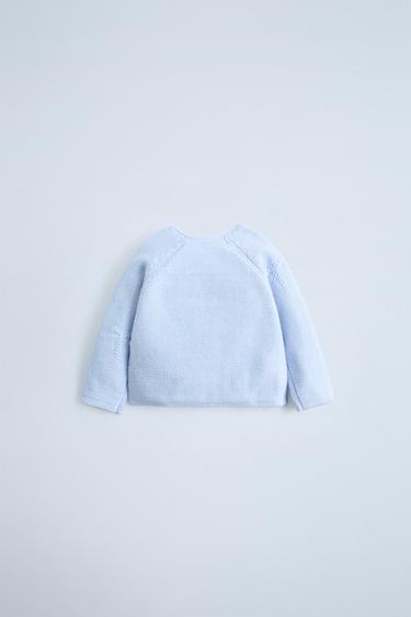 PALM TREE KNIT SWEATER - Pastel blue by Zara - Image 1