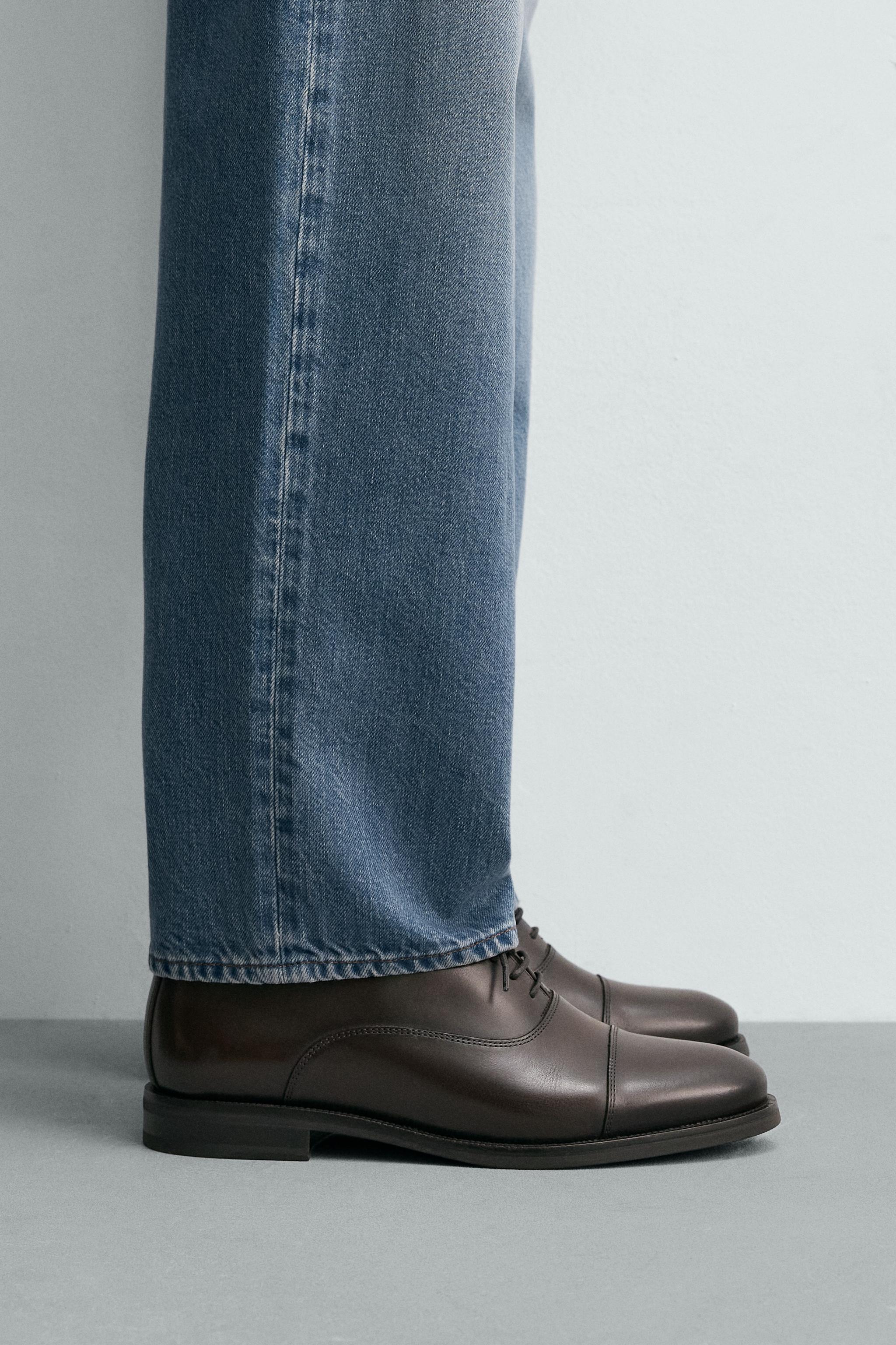LEATHER DRESS SHOES - Brown | ZARA United States LEATHER DRESS SHOES - Brown | ZARA United States