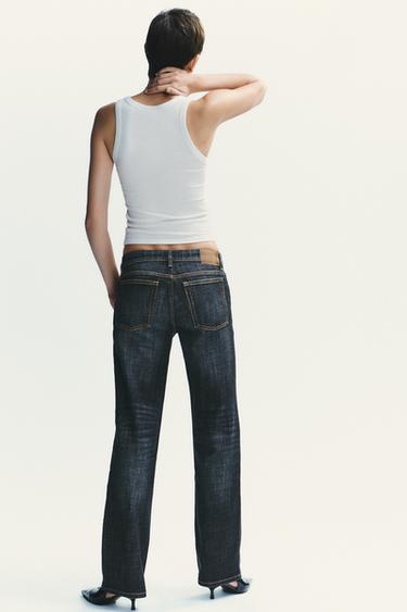JEAN TRF DROIT TAILLE BASSE - Bleu marine de Zara - Image 4
