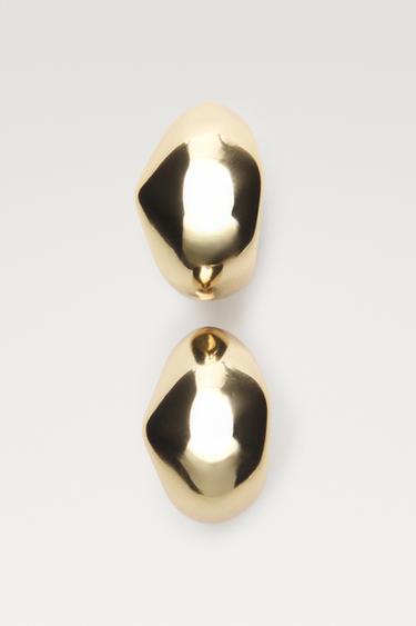 Irregular hoop earrings — Golden 1