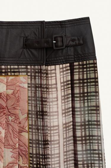 LIMITED EDITION SCARF PLEATED SKIRT - Printed by Zara - Image 6