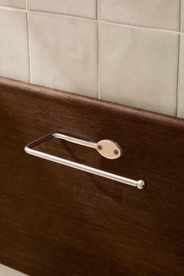 SILVER METAL BATHROOM TOILET PAPER HOLDER - Silver by Zara - Image 5