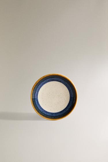SIDE PLATE WITH CONTRAST RIM - Blue by Zara - Image 0