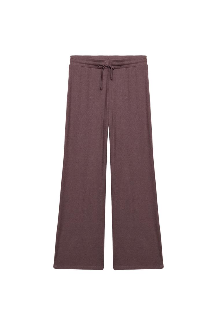 RIB STRAIGHT TROUSERS
