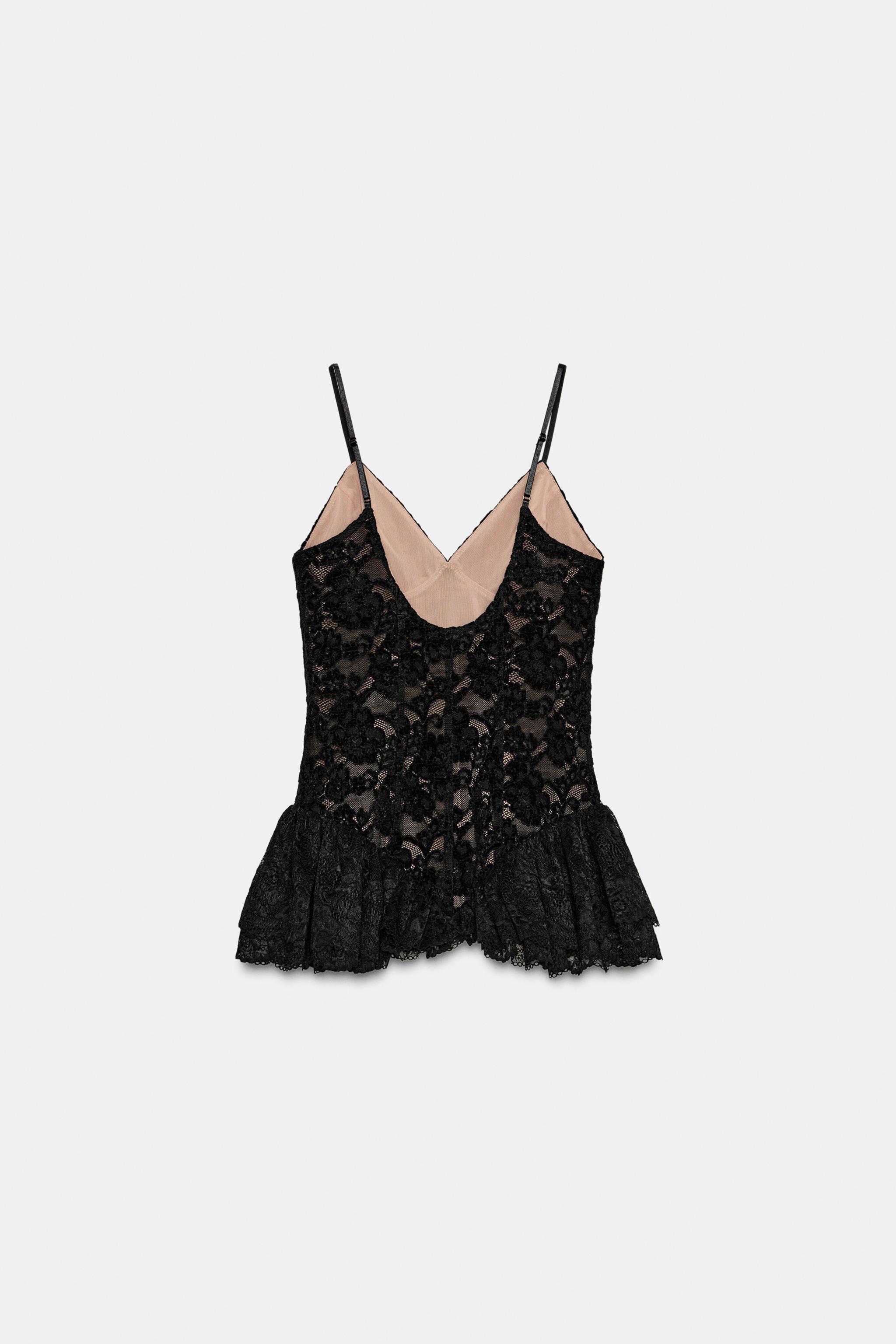 LACE PEPLUM TOP