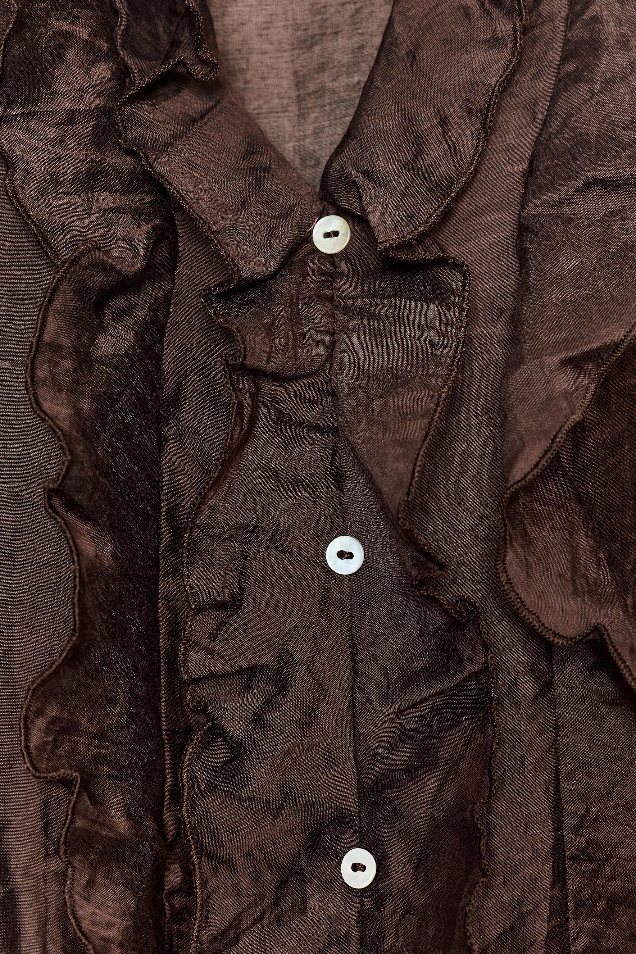 RUFFLED POLKA DOT BLOUSE