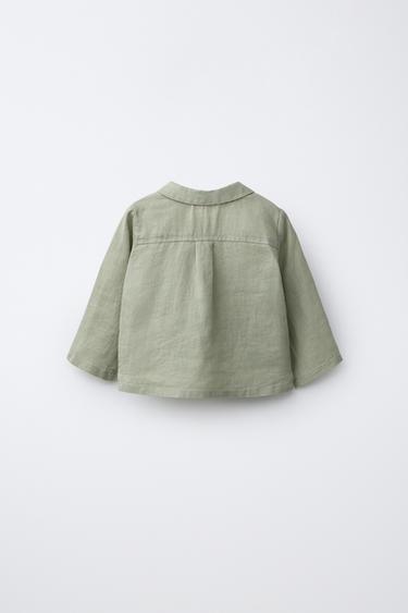 CHEMISE 100% LIN - Kaki de Zara - Image 1