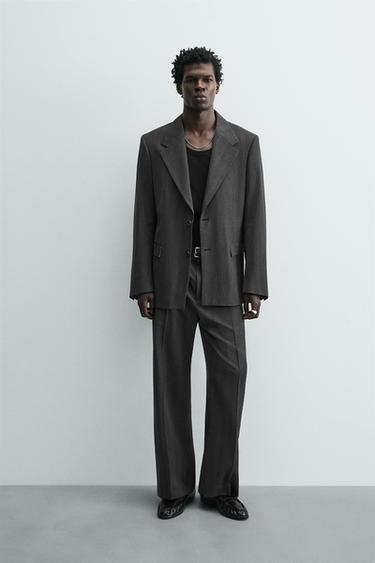 REGULAR FIT SUIT BLAZER - Grey by Zara - Image 0