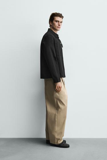 SURCHEMISE REGULAR FIT À POCHES - Noir de Zara - Image 3