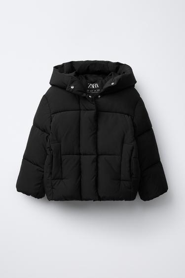 HOODED PADDED JACKET - Black by Zara - Image 0