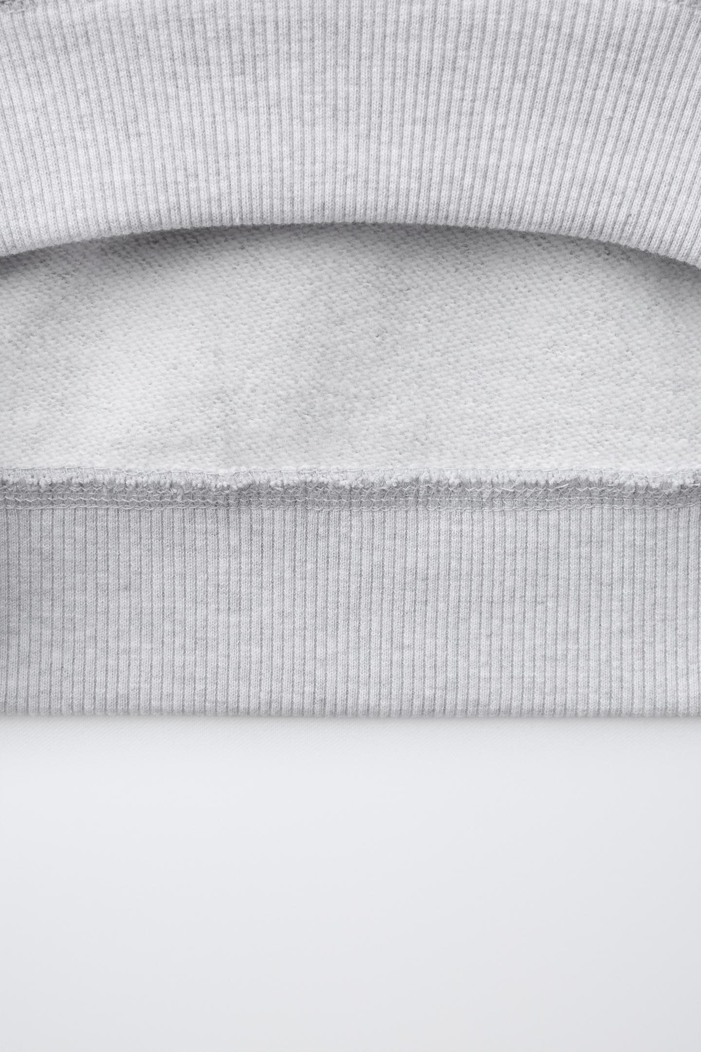 Детское худи Zara Fruit OF the Loom™ Embroidered, цвет: Серый меланжевый — фото 4