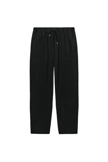 PANTALÓN CINTURA ELÁSTICA - Negro de Zara