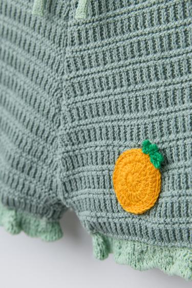 ENSEMBLE TOP ET SHORT EN CROCHET FRUITS (1-6 ANS) - Vert de Zara - Image 3