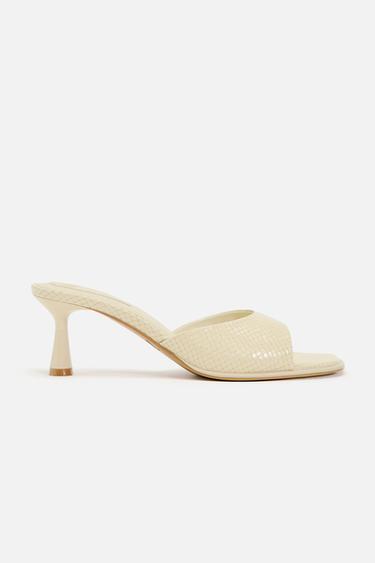 ANIMAL PRINT HEELED SANDALS - Vanilla Yellow by Zara