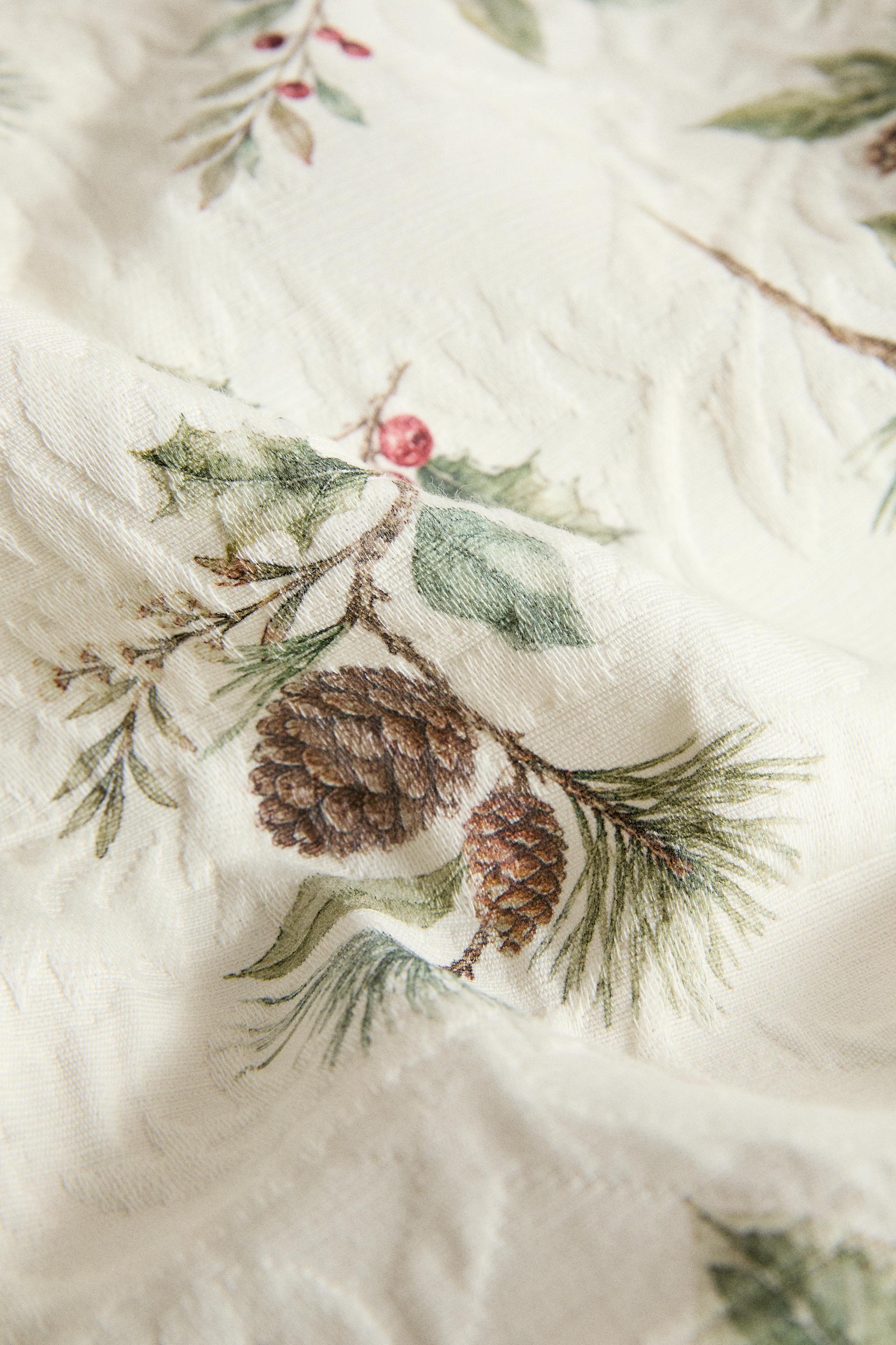 JACQUARD COTTON CHRISTMAS TABLECLOTH