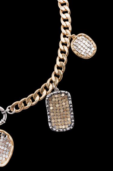 Zara COIN COMBINATION NECKLACE - Gold / Silver