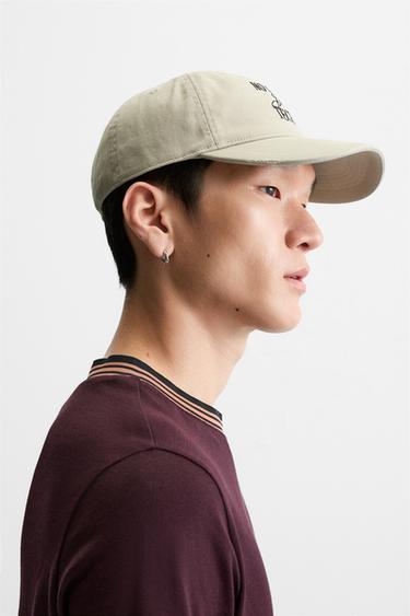 CASQUETTE DÉLAVÉE BRODÉE - Écru de Zara - Image 1