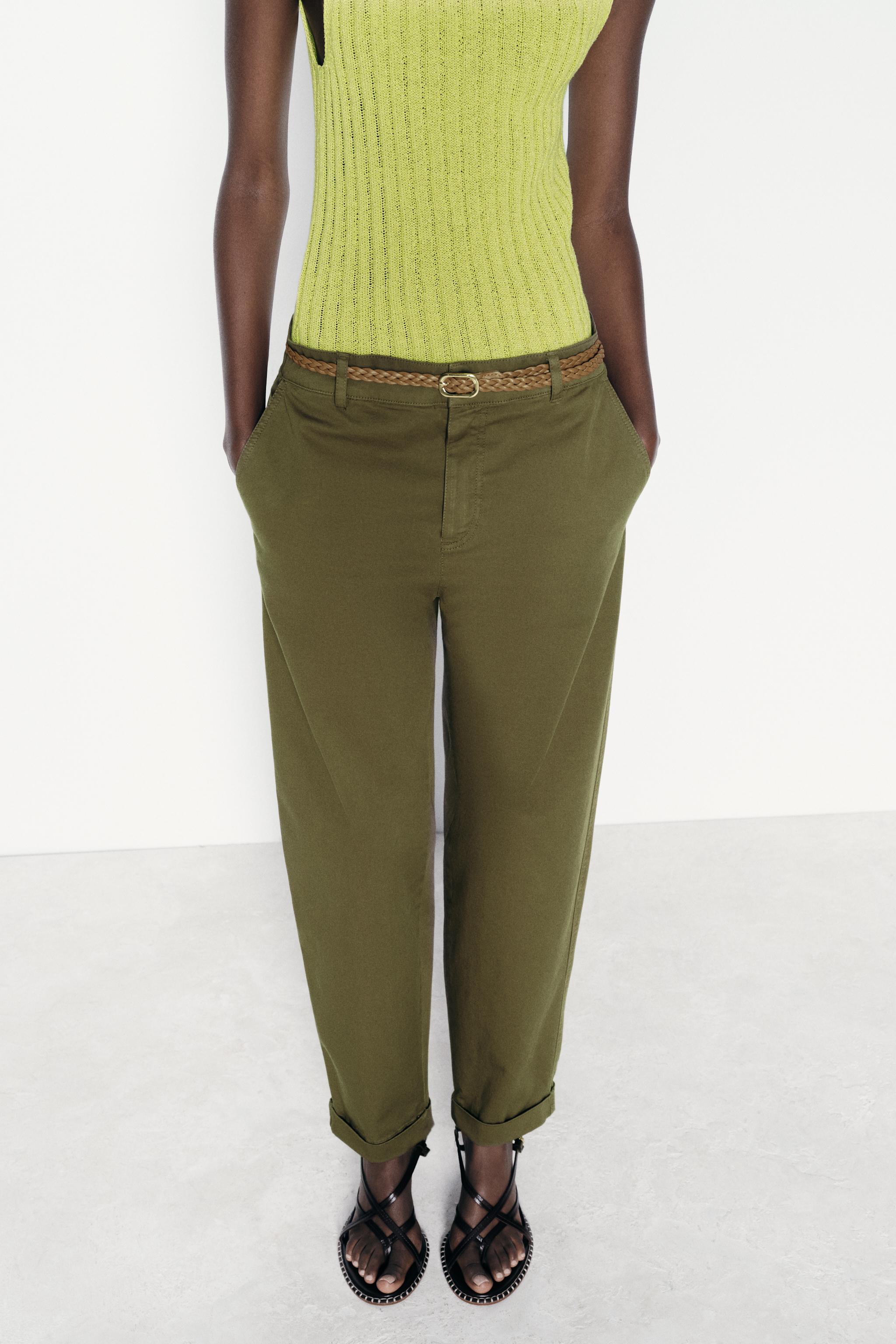 Women s Chino Style Trousers Explore our New Arrivals ZARA Turkey