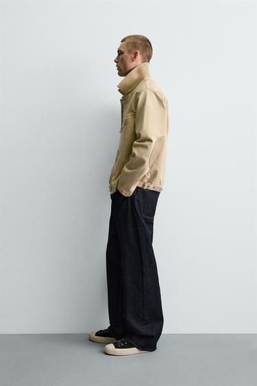 DENIM JACKET WITH CONTRAST COLLAR - Yellow by Zara - Image 3