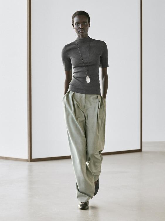 Short sleeve cotton blend T-shirt