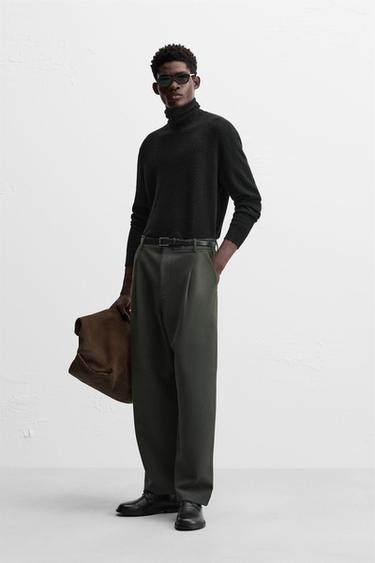 RELAXED FIT PİLİLİ PANTOLON_3
