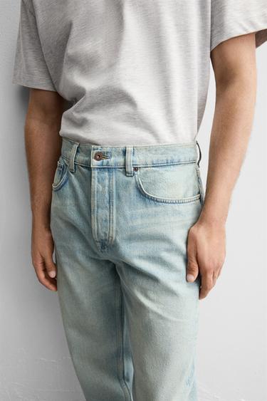 STRAIGHT FIT ANKLE JEANS - Mid-blue by Zara - Image 6