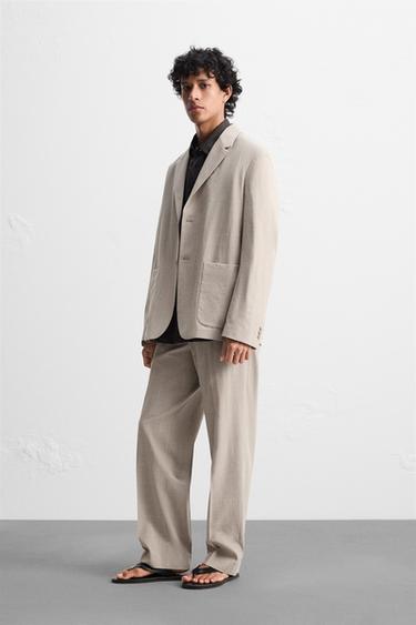100% WOOL SUIT - Navy blue by Zara