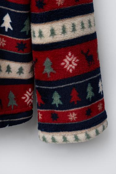 AGES 6-14 / SOFT TEXTURE TREE PRINT PYJAMAS - Red by Zara - Image 6