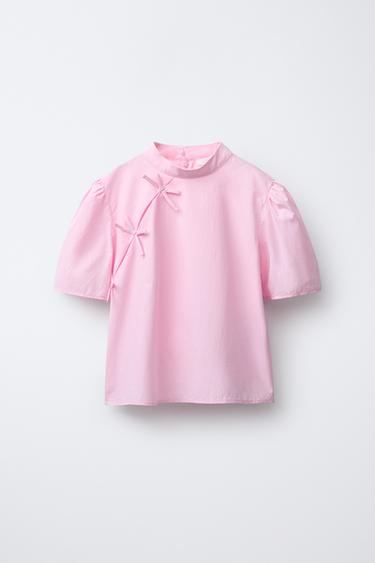 Zara BOW SHIRT - Pink