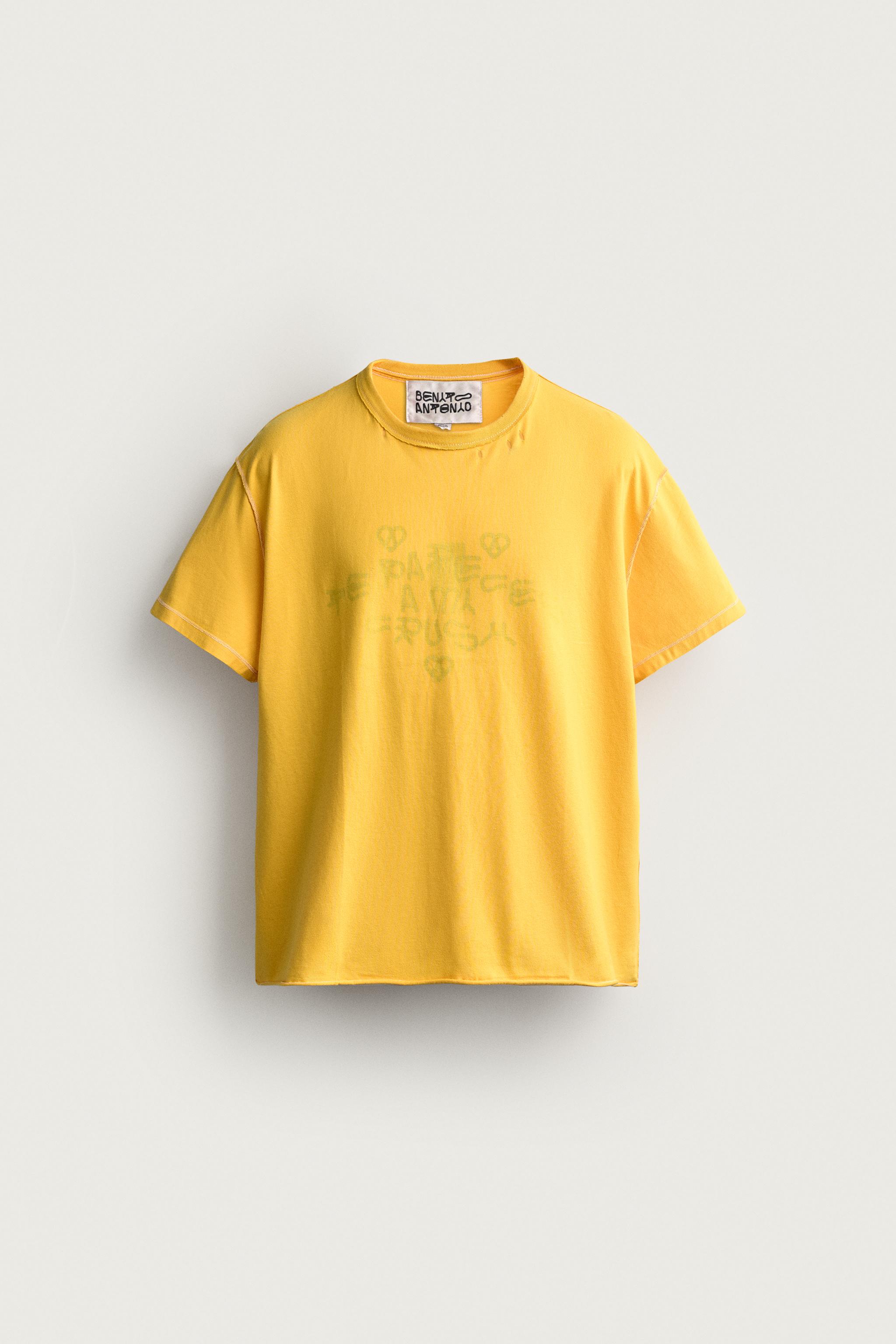Zara CRUSH SOLUK EFEKTLİ TERS DETAYLI T-SHIRT
