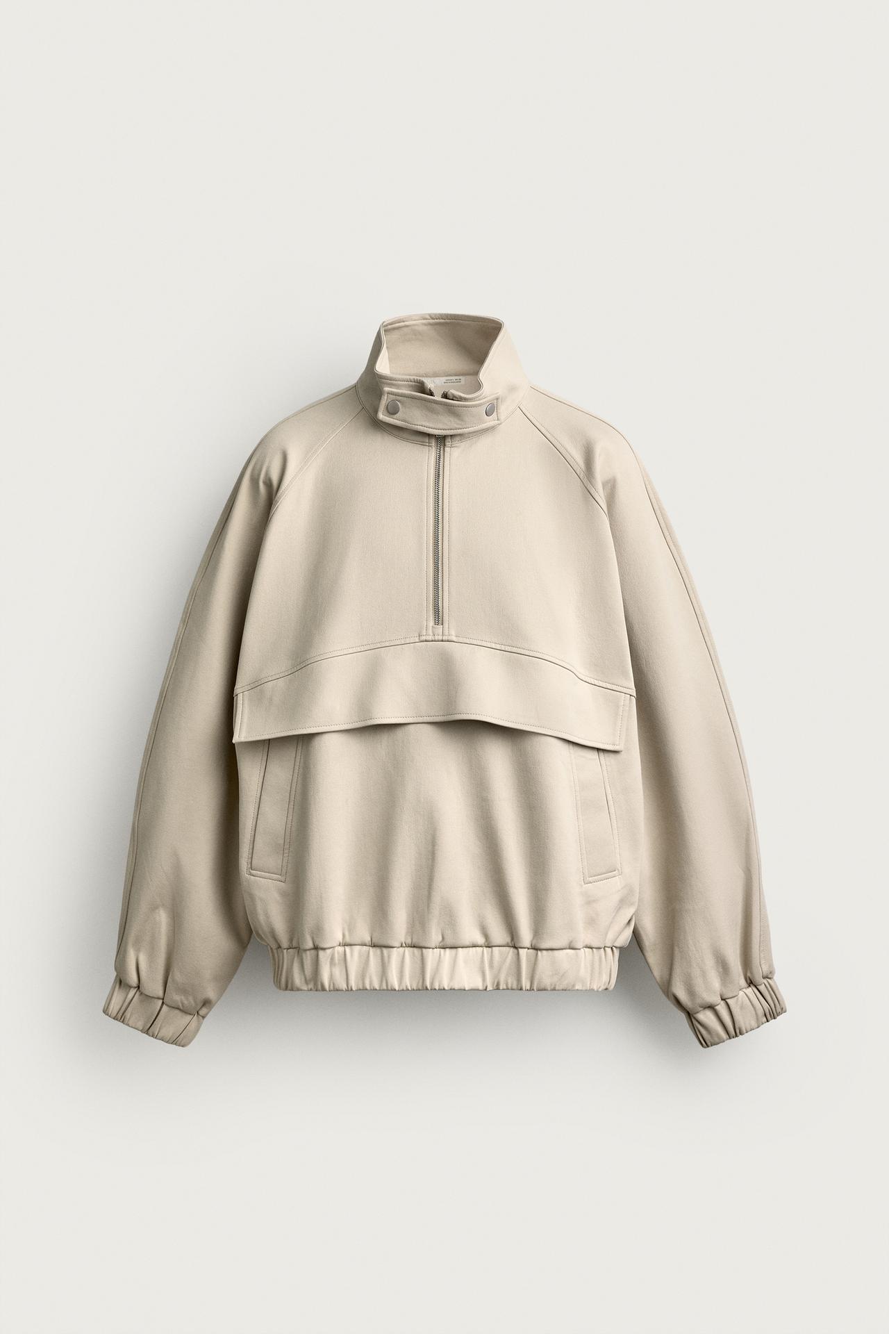 TECHNICAL POUCH SWEATSHIRT — Ecru / Beige