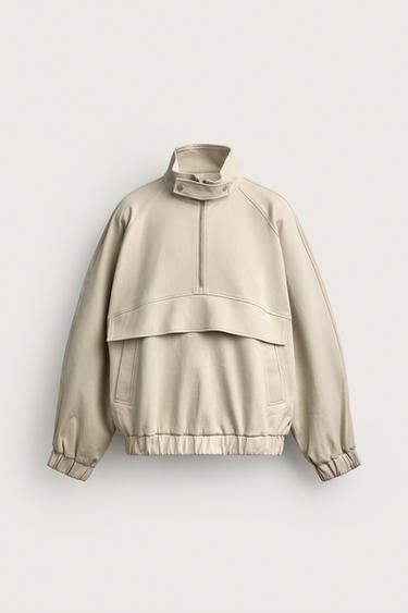 TECHNICAL POUCH SWEATSHIRT — Ecru / Beige 1