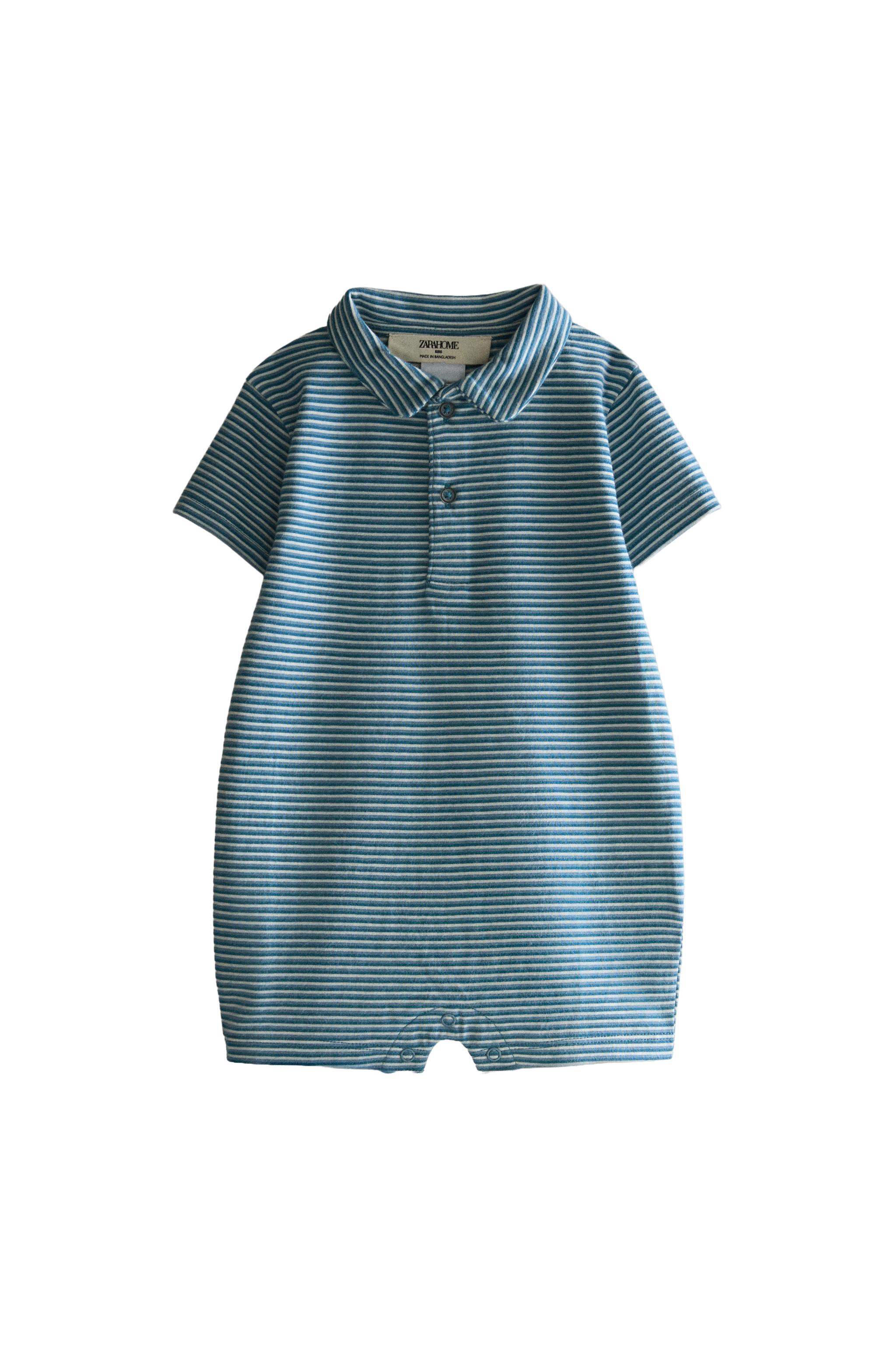 キッズ ストライプ ロンパース - ブルー | ZARA Japan / 日本