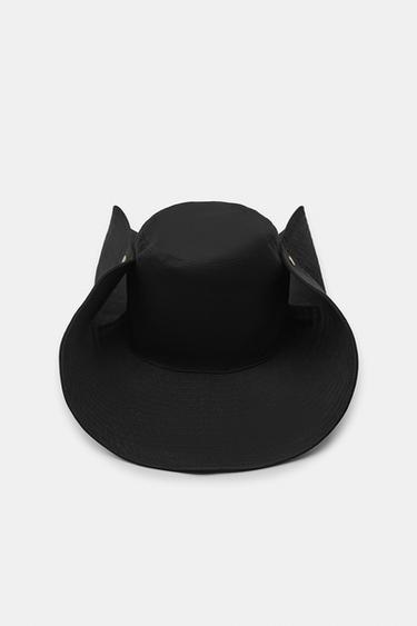 MAXI BRIM TWILL HAT - Black by Zara