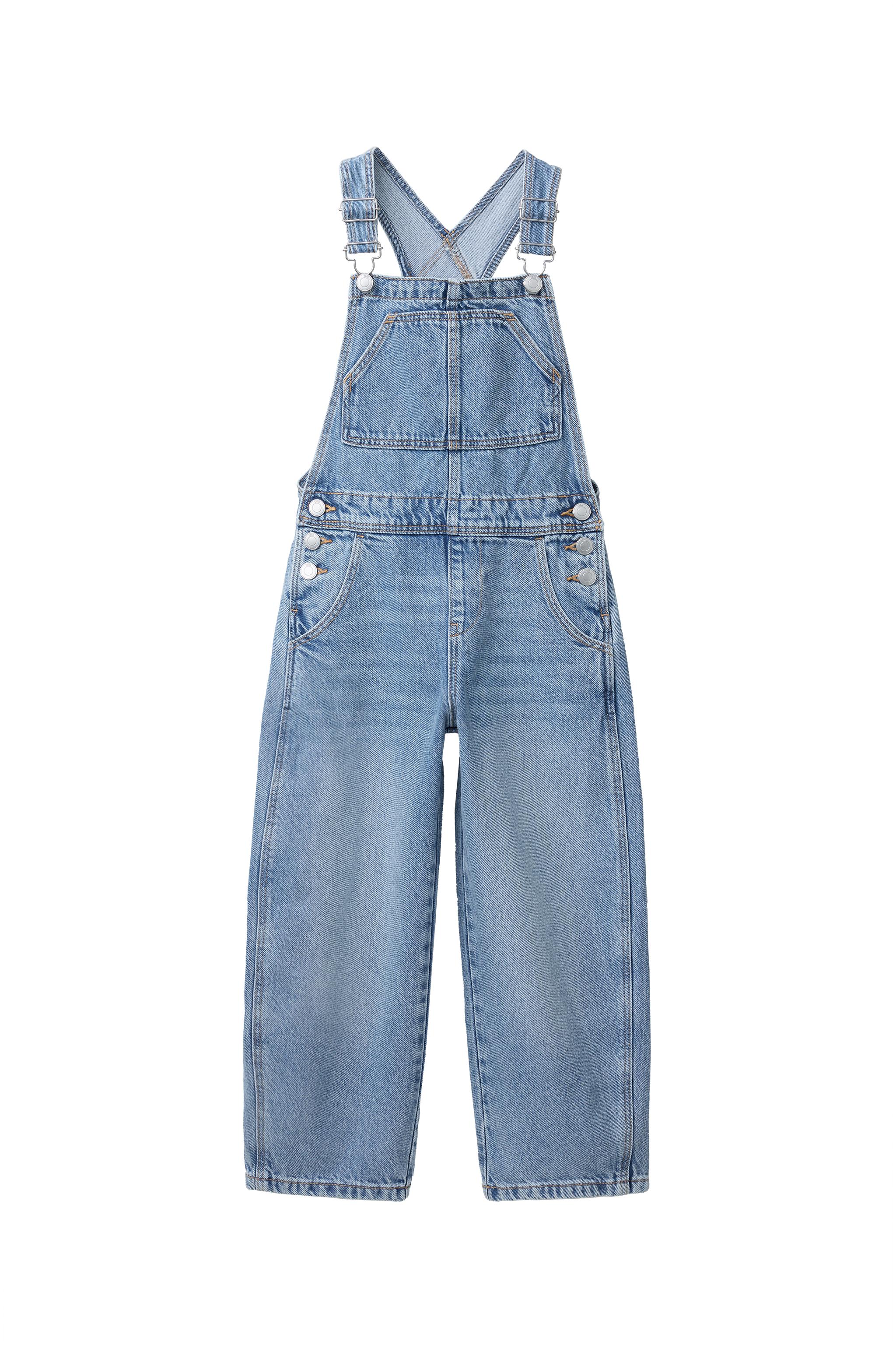 ロング丈デニムオーバーオール - ライトブルー | ZARA Japan / 日本