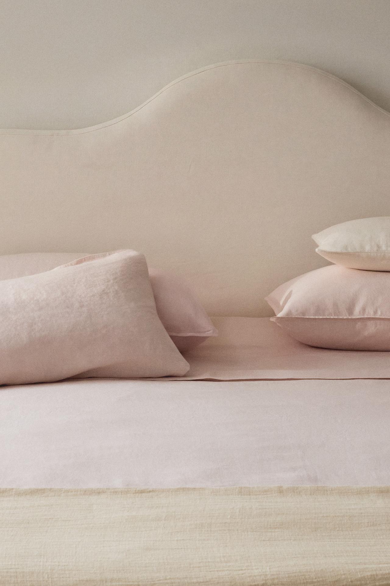FADED LINEN DUVET COVER (140 G/M²) — Pink