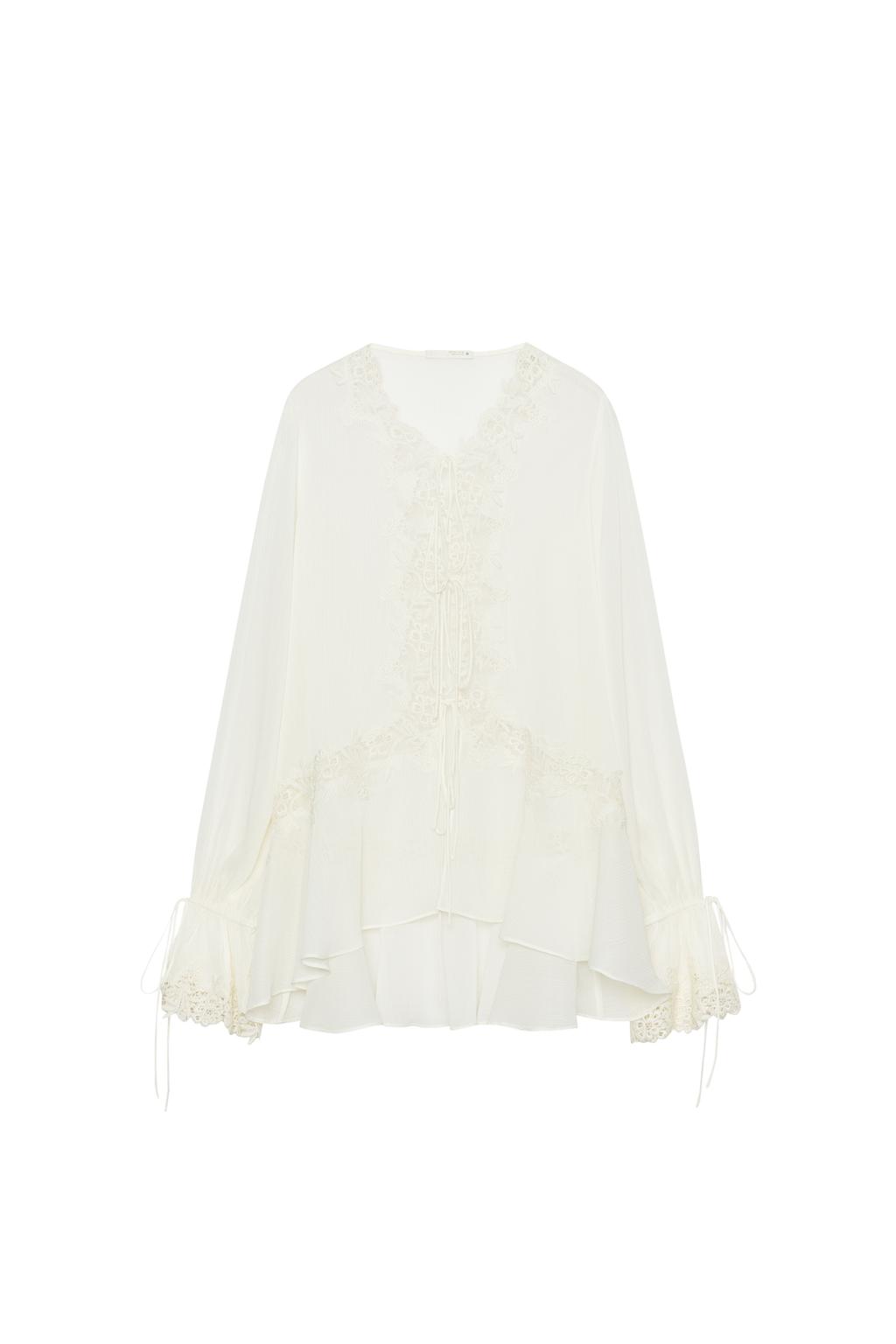 ZW COLLECTION COMBINATION LACE BLOUSE - image 3
