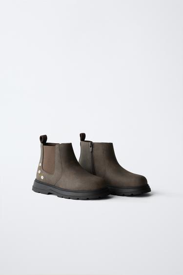 BOTA CHELSEA FLORES - Marrón de Zara