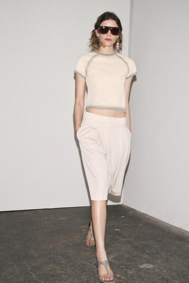 GRADIENT PRINT KNIT TOP - Ecru by Zara - Image 1