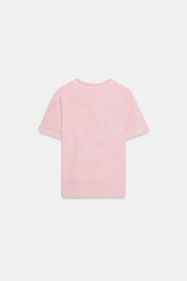 WASHED SLOGAN T-SHIRT - Pink by Zara - Image 3