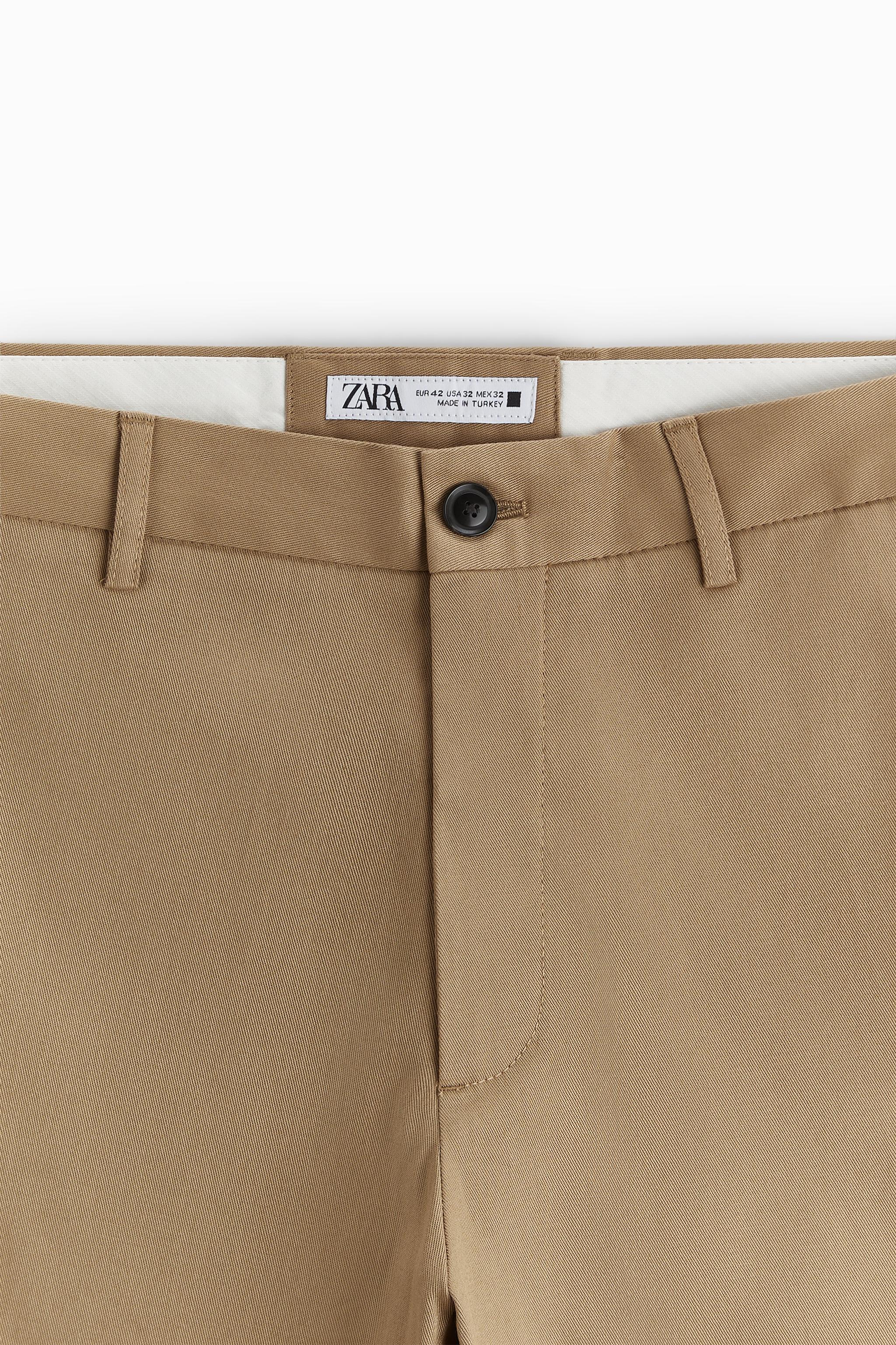 Calças chino homem store zara