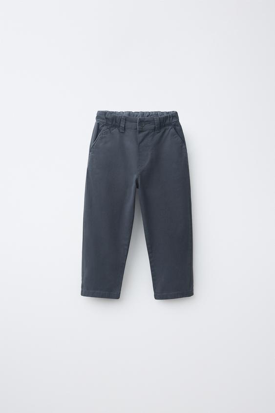 BASIC CHINO TROUSERS - Navy blue by Zara - Image 0