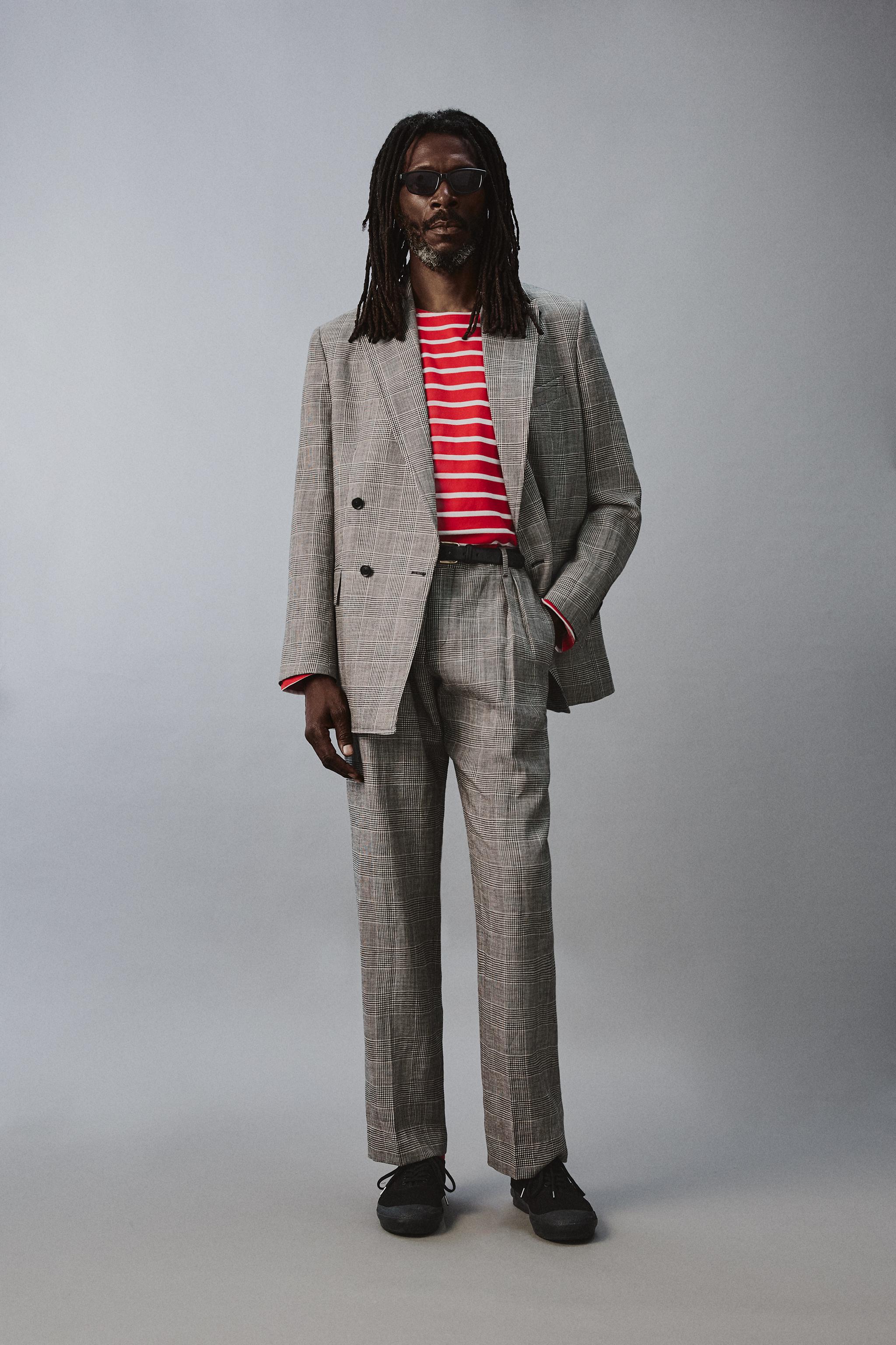 WOOL-LINEN CHECK SUIT PANTS AARON LEVINE X ZARA