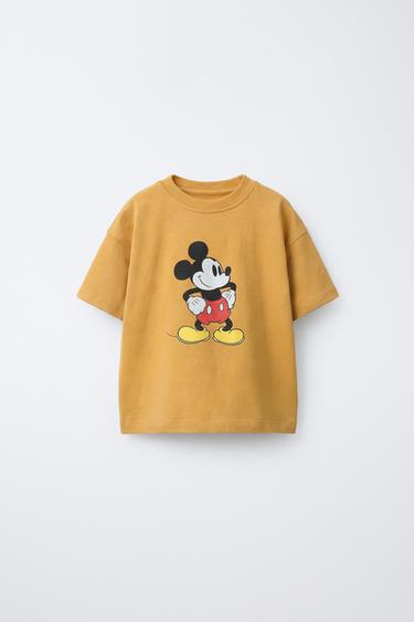 ÁO PHÔNG IN HỌA TIẾT CHUỘT MICKEY © DISNEY - Màu vàng mù tạt từ Zara