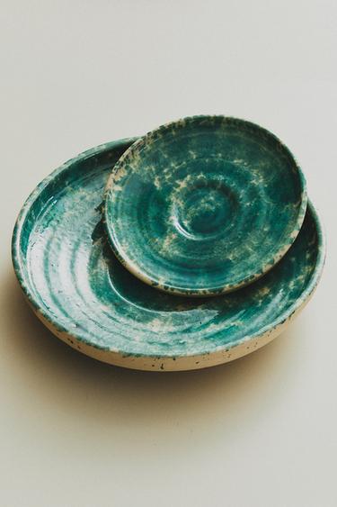 DECORATIVE TERRACOTTA TRAY - Blues by Zara - Image 5